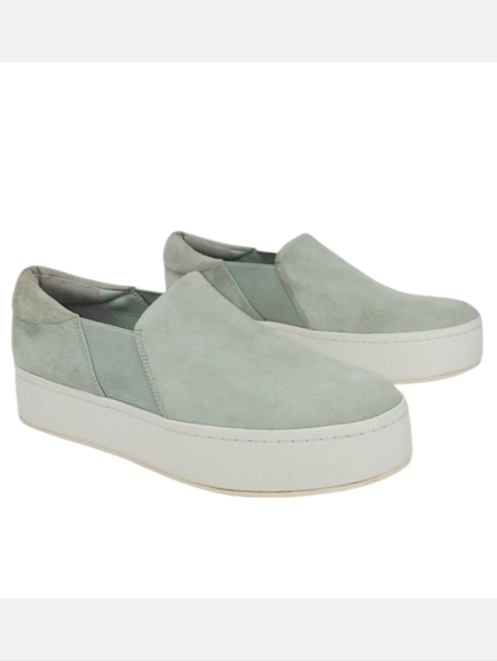 Vince Warren Gray Suede Platform Sneakers 7.5
